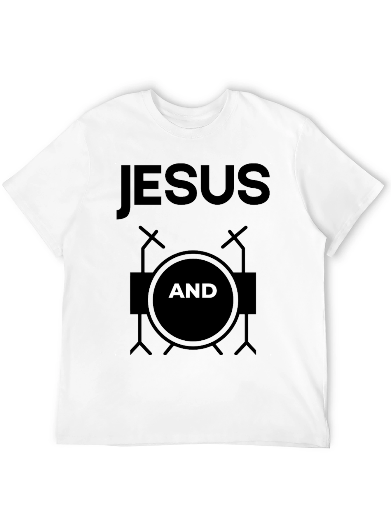 Camiseta Negra Jesús y Batería