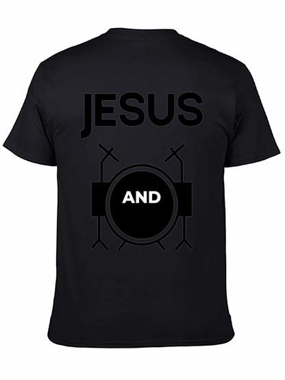 Camiseta Negra Jesús y Batería