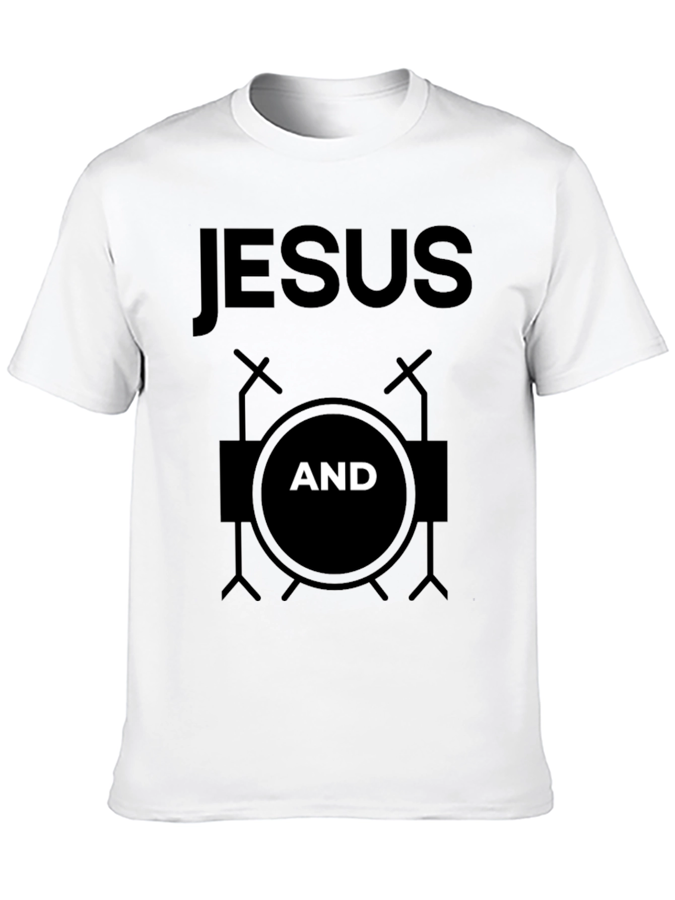 Camiseta Negra Jesús y Batería