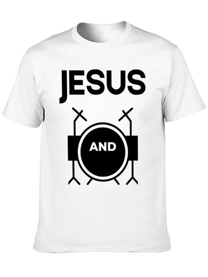 Camiseta Negra Jesús y Batería