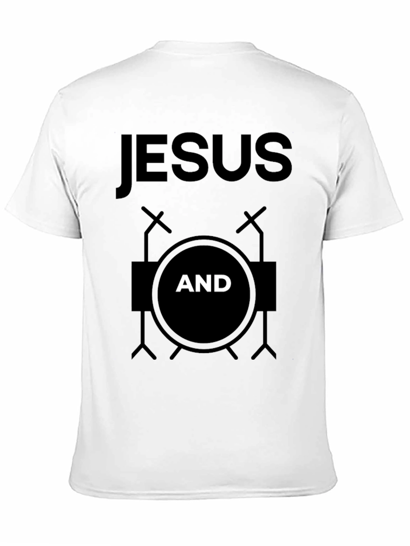 Camiseta Negra Jesús y Batería