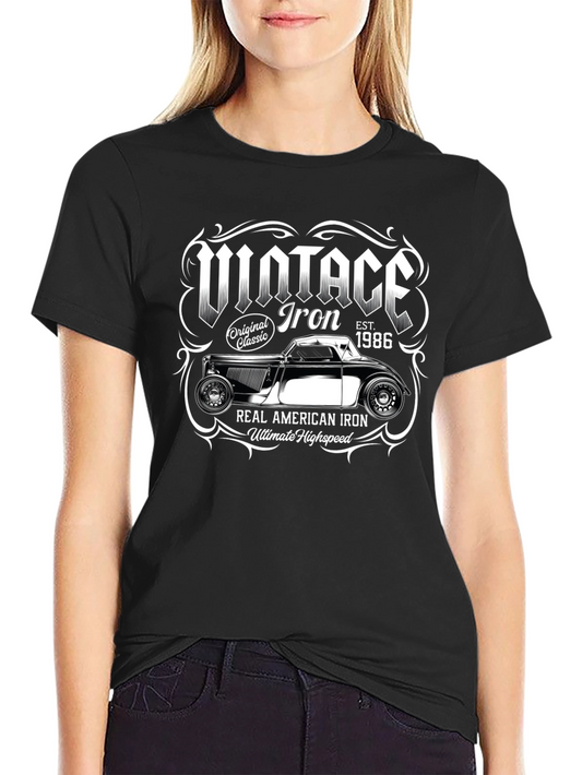 Camiseta Vintage Iron 1986 Coche Clásico