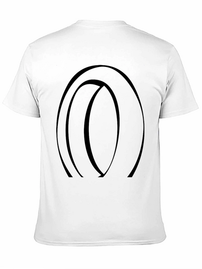 Camiseta Negra con Diseño Abstracto Ovalado