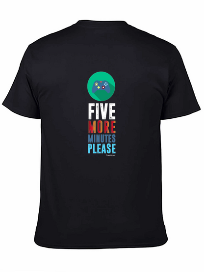 Camiseta Negra Cinco Minutos Más para Gamers