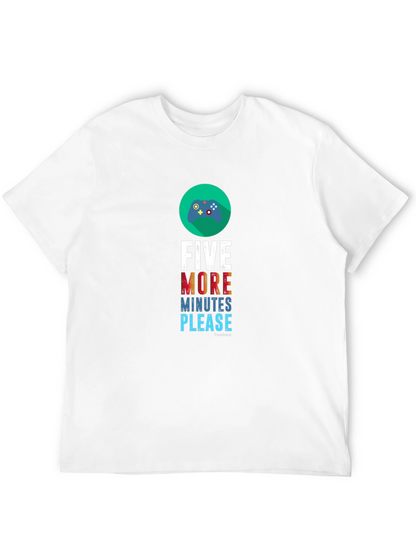 Camiseta Negra Cinco Minutos Más para Gamers