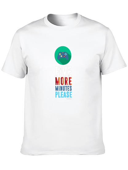 Camiseta Negra Cinco Minutos Más para Gamers