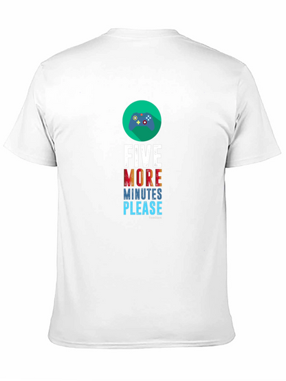 Camiseta Negra Cinco Minutos Más para Gamers