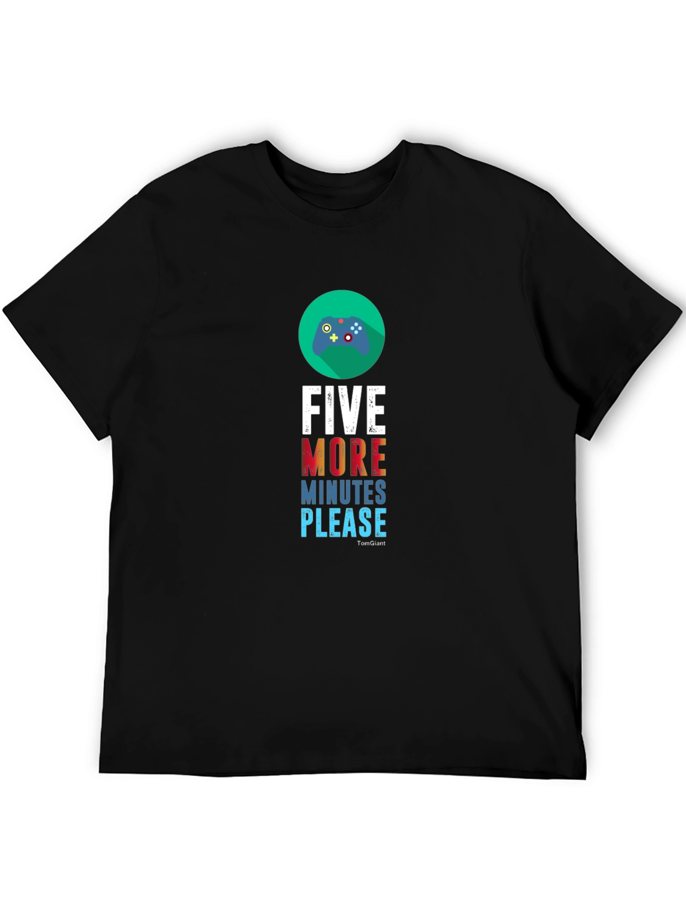Camiseta Negra Cinco Minutos Más para Gamers