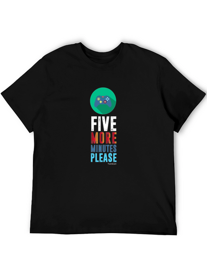 Camiseta Negra Cinco Minutos Más para Gamers