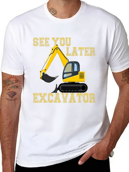 Camiseta Negra con Diseño de Excavadora