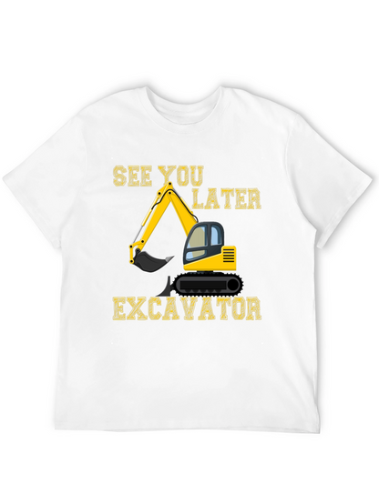 Camiseta Negra con Diseño de Excavadora