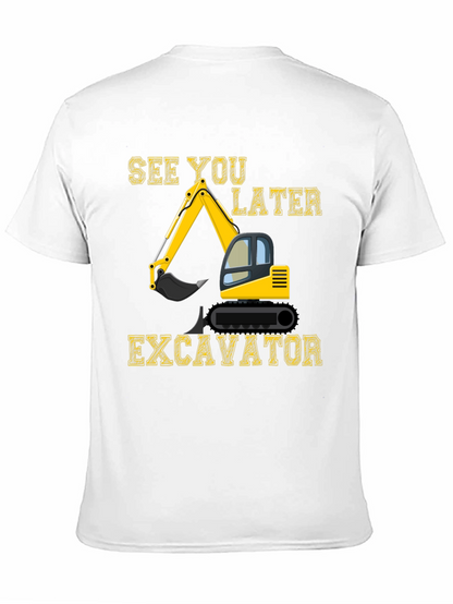 Camiseta Negra con Diseño de Excavadora