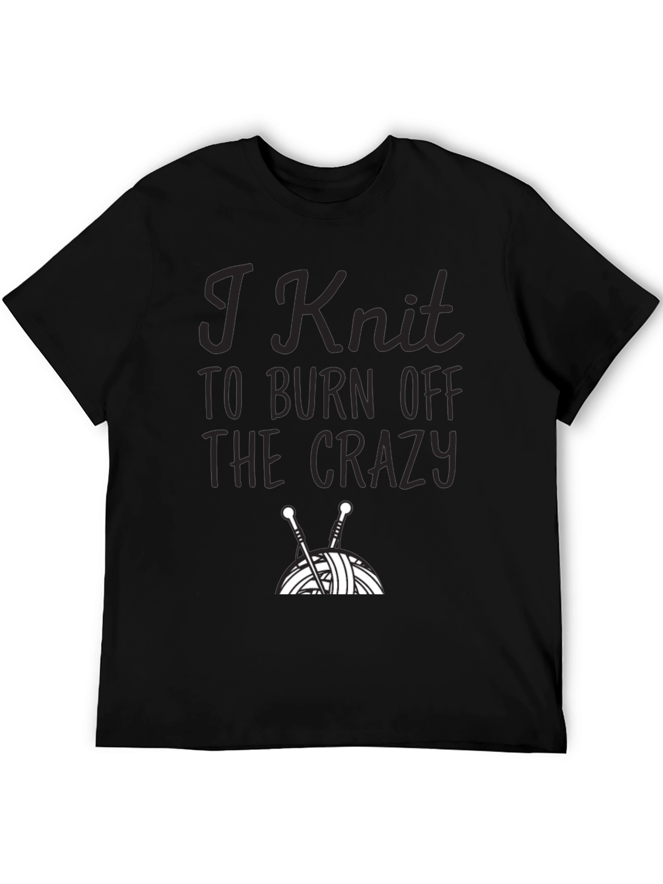 Camiseta Negra I Knit to Burn Off The Crazy