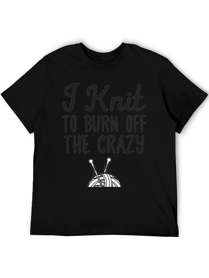 Camiseta Negra I Knit to Burn Off The Crazy