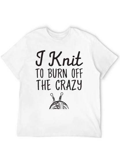 Camiseta Negra I Knit to Burn Off The Crazy