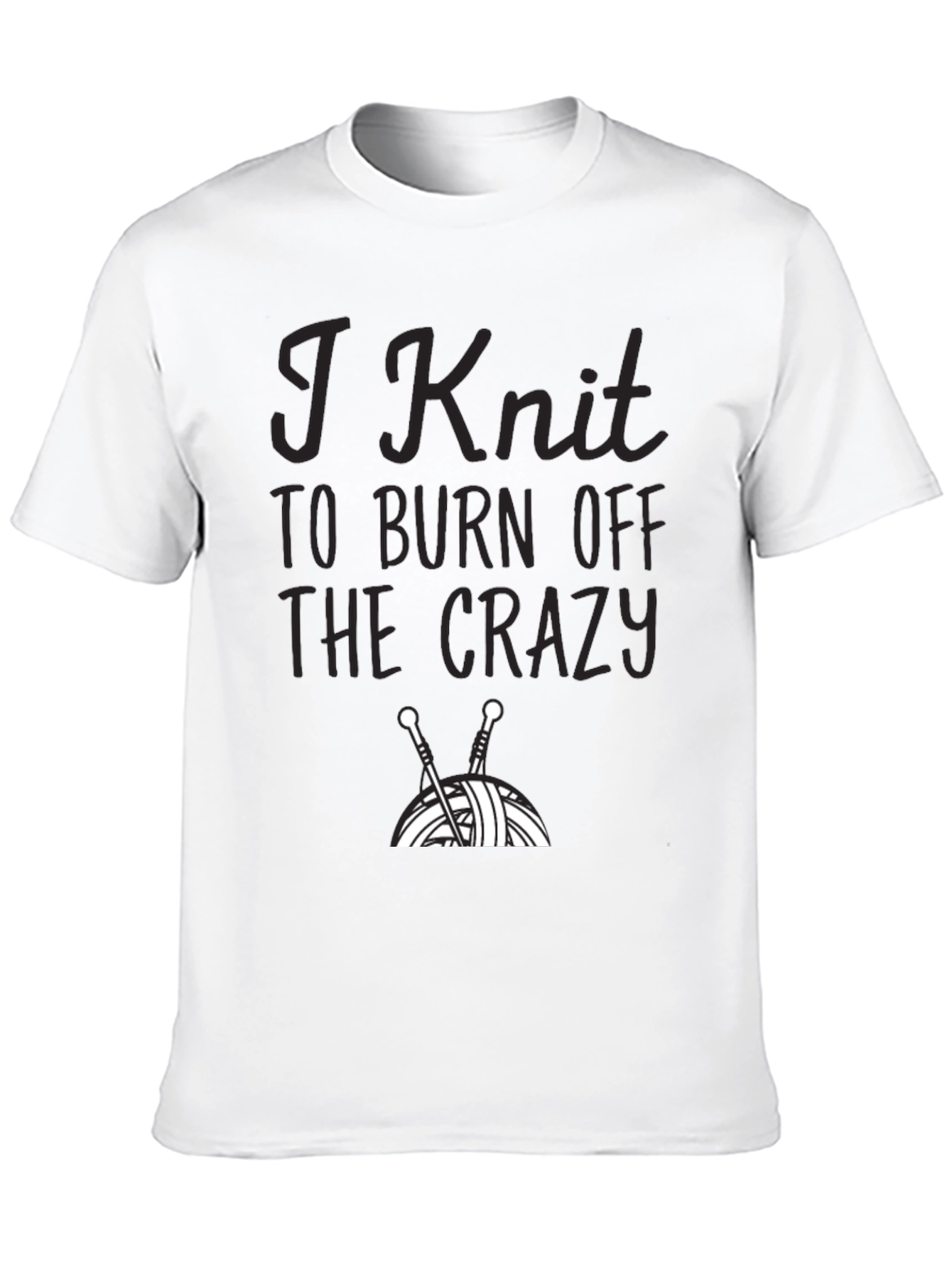 Camiseta Negra I Knit to Burn Off The Crazy