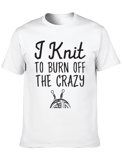 Camiseta Negra I Knit to Burn Off The Crazy