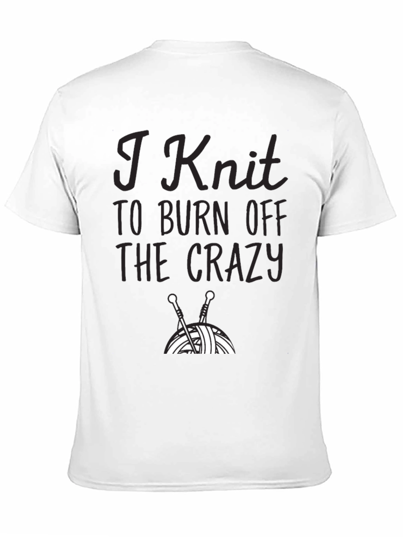 Camiseta Negra I Knit to Burn Off The Crazy