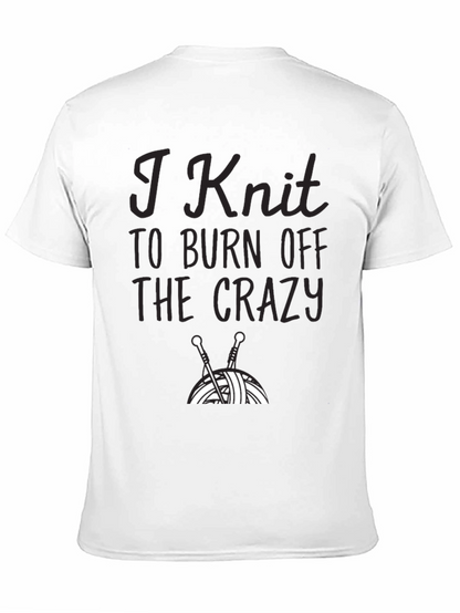 Camiseta Negra I Knit to Burn Off The Crazy