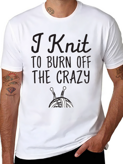 Camiseta Negra I Knit to Burn Off The Crazy
