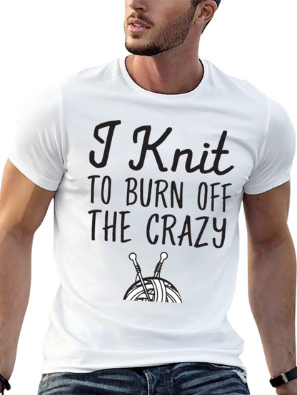 Camiseta Negra I Knit to Burn Off The Crazy