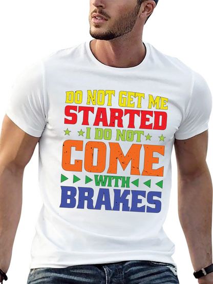 Camiseta Negra con Diseño Gracioso Sin Frenos