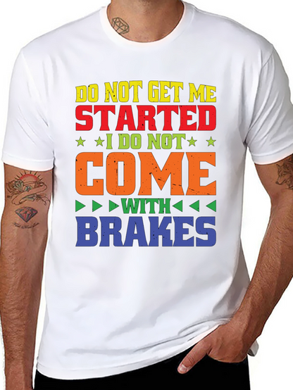Camiseta Negra con Diseño Gracioso Sin Frenos