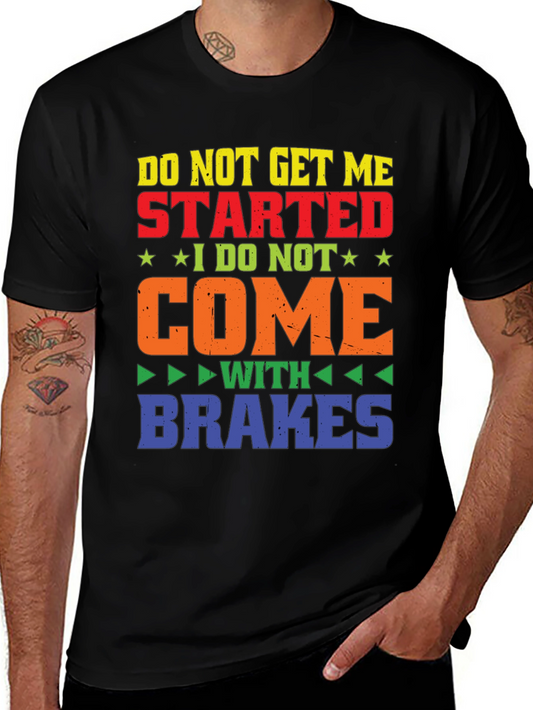 Camiseta Negra con Diseño Gracioso Sin Frenos