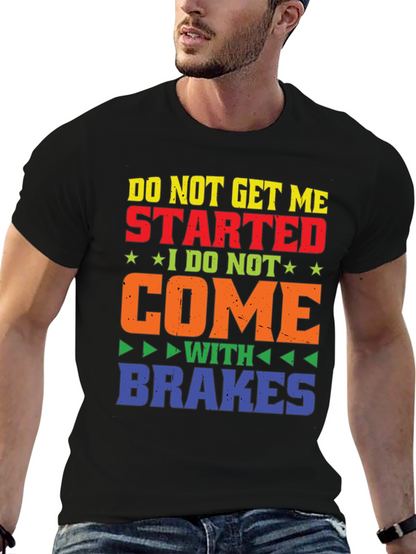 Camiseta Negra con Diseño Gracioso Sin Frenos
