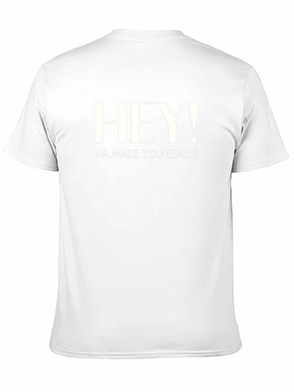 Camiseta Negra Hombre Hey! Ha made you read :)