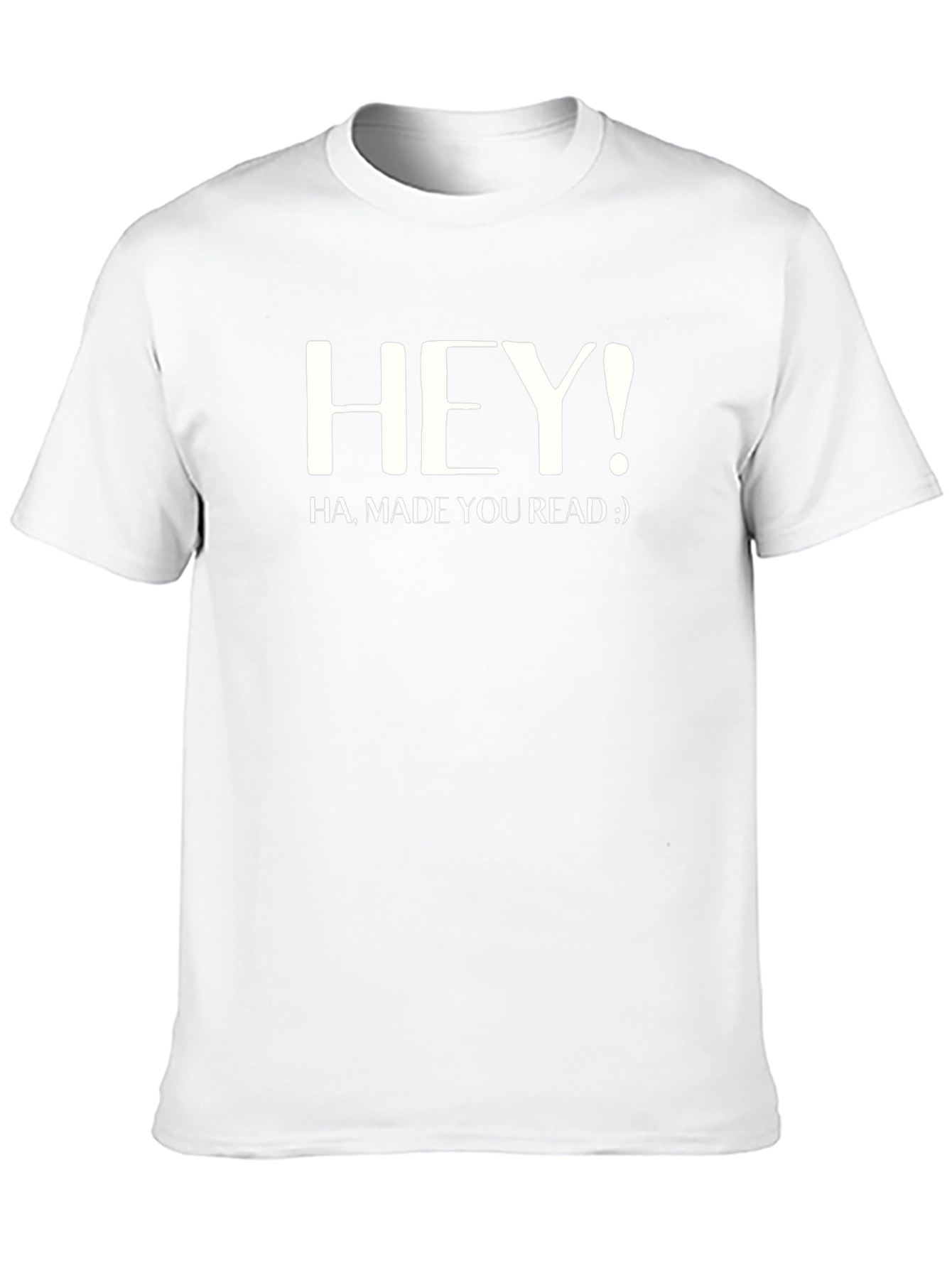 Camiseta Negra Hombre Hey! Ha made you read :)