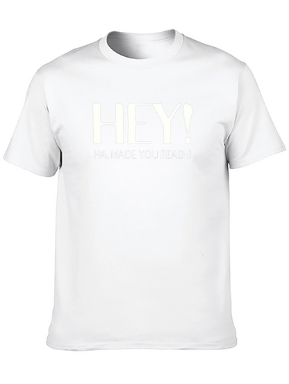 Camiseta Negra Hombre Hey! Ha made you read :)