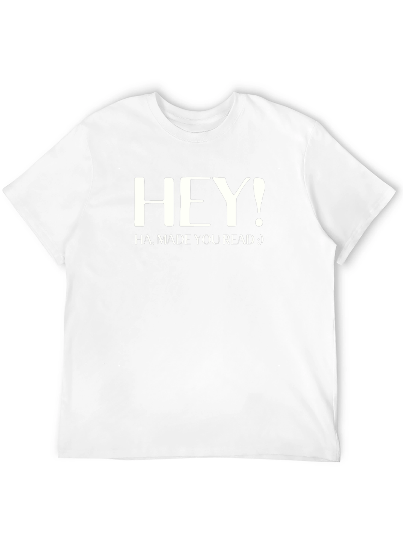 Camiseta Negra Hombre Hey! Ha made you read :)