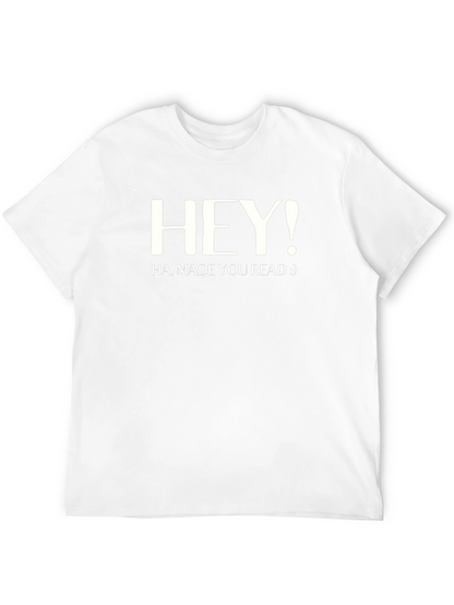 Camiseta Negra Hombre Hey! Ha made you read :)