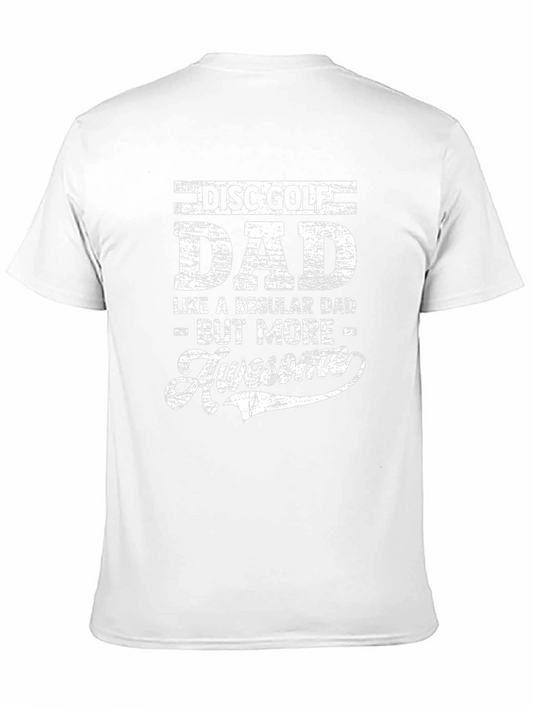 Camiseta Negra para Papá Jugador de Disco Golf