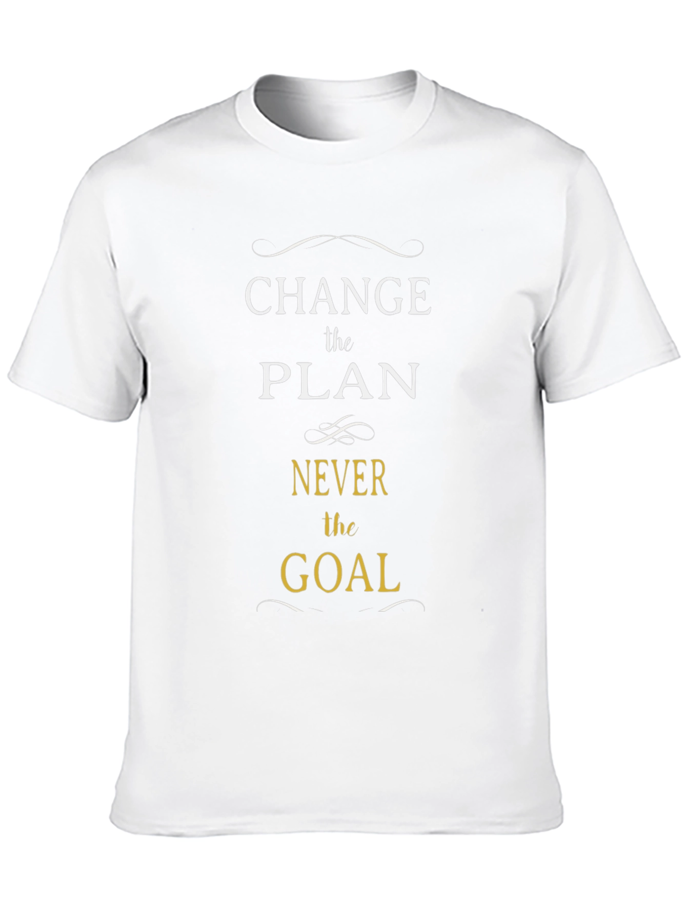 Camiseta Negra: Cambia el Plan Nunca la Meta