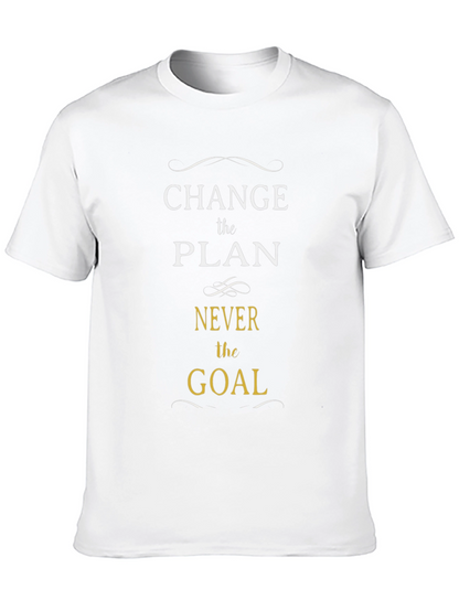 Camiseta Negra: Cambia el Plan Nunca la Meta
