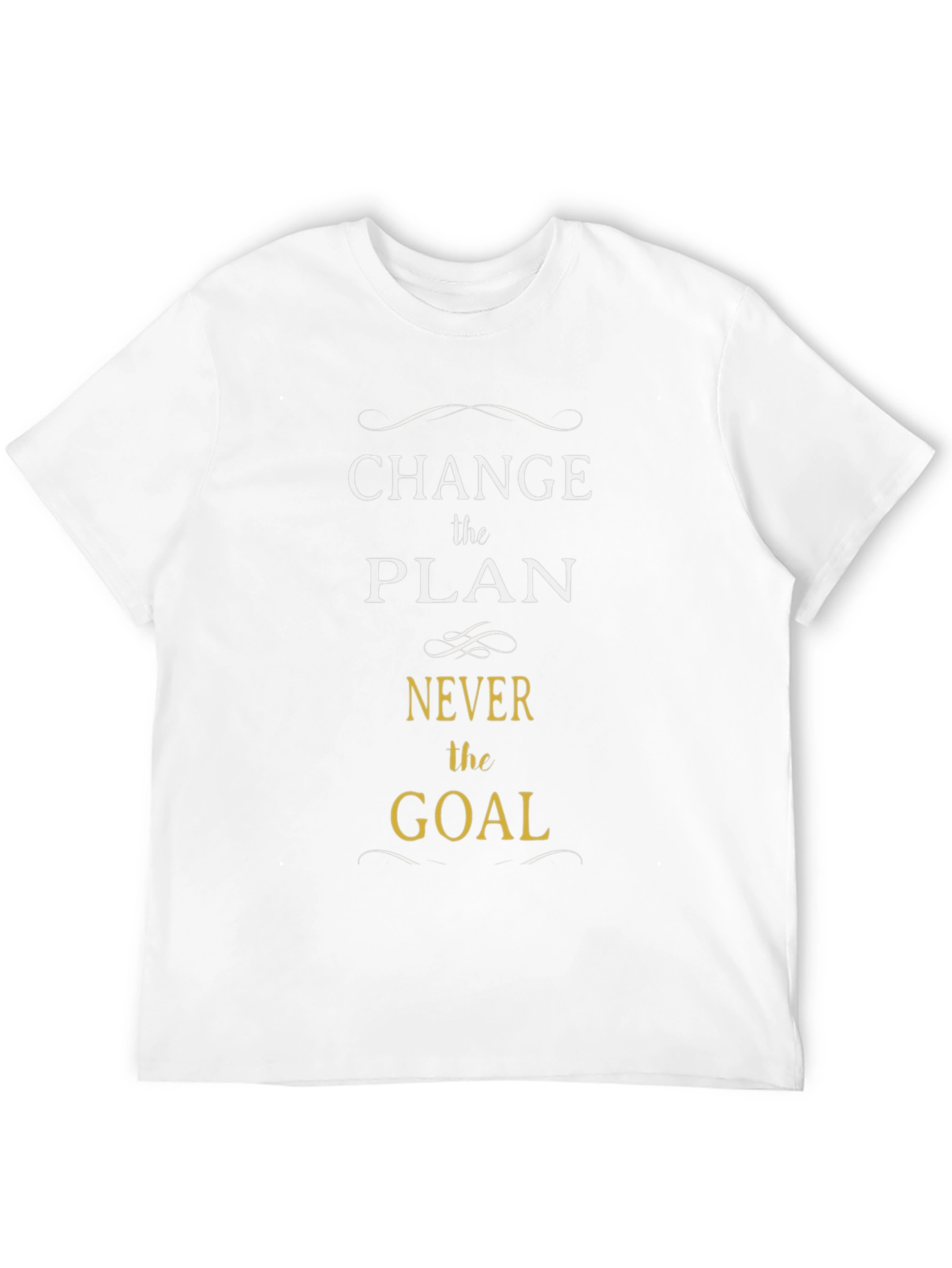 Camiseta Negra: Cambia el Plan Nunca la Meta