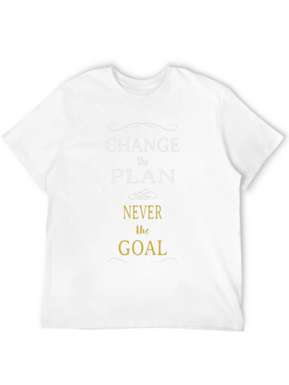 Camiseta Negra: Cambia el Plan Nunca la Meta