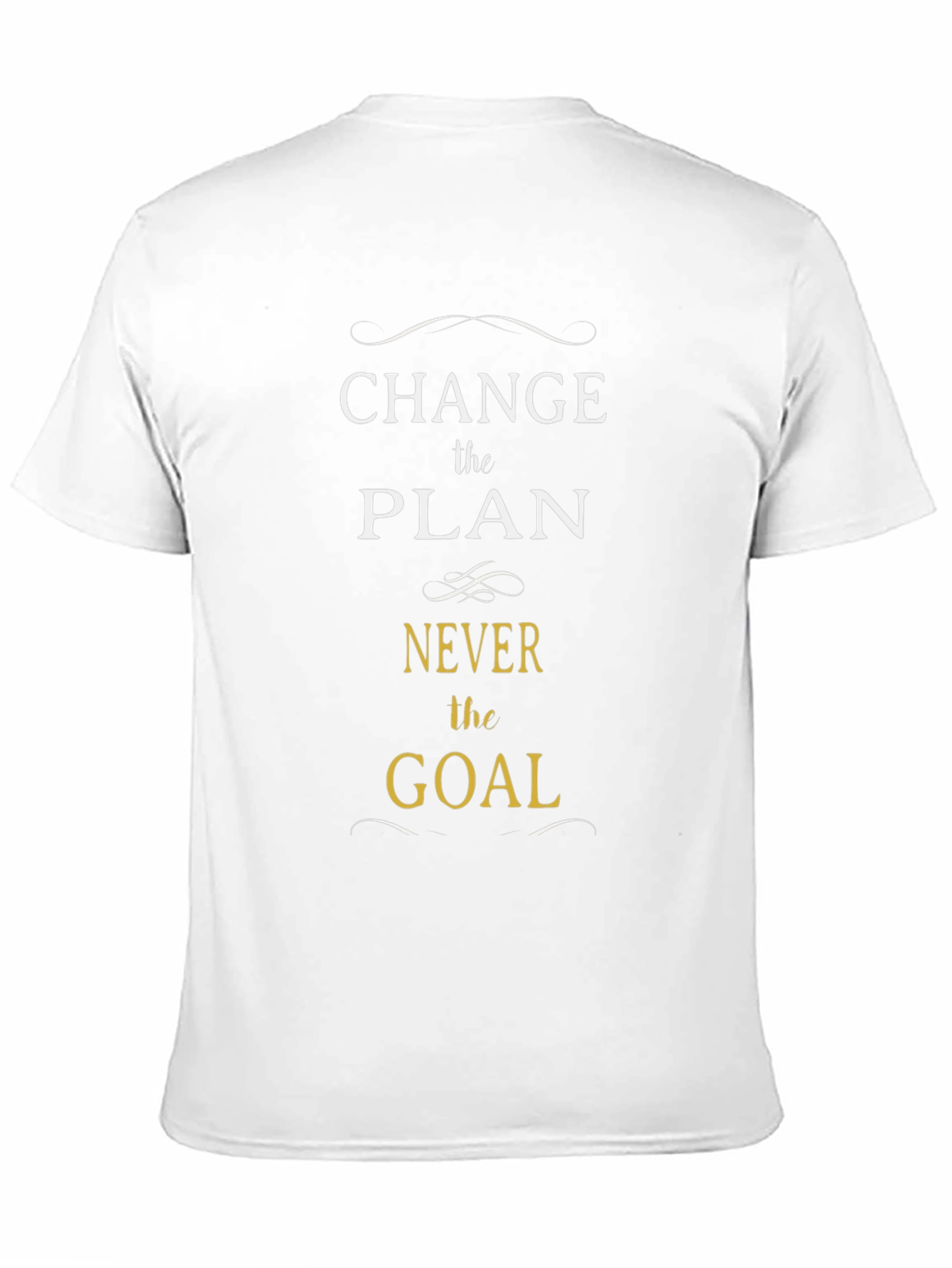 Camiseta Negra: Cambia el Plan Nunca la Meta
