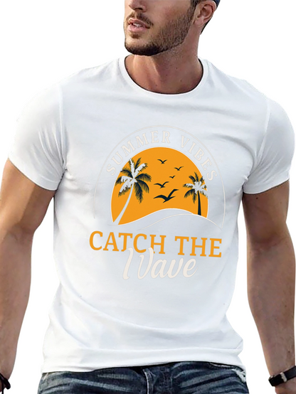 Camiseta Negra Summer Vibes para Hombre