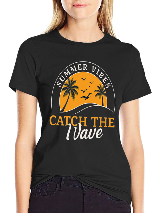 Camiseta Negra Summer Vibes para Hombre