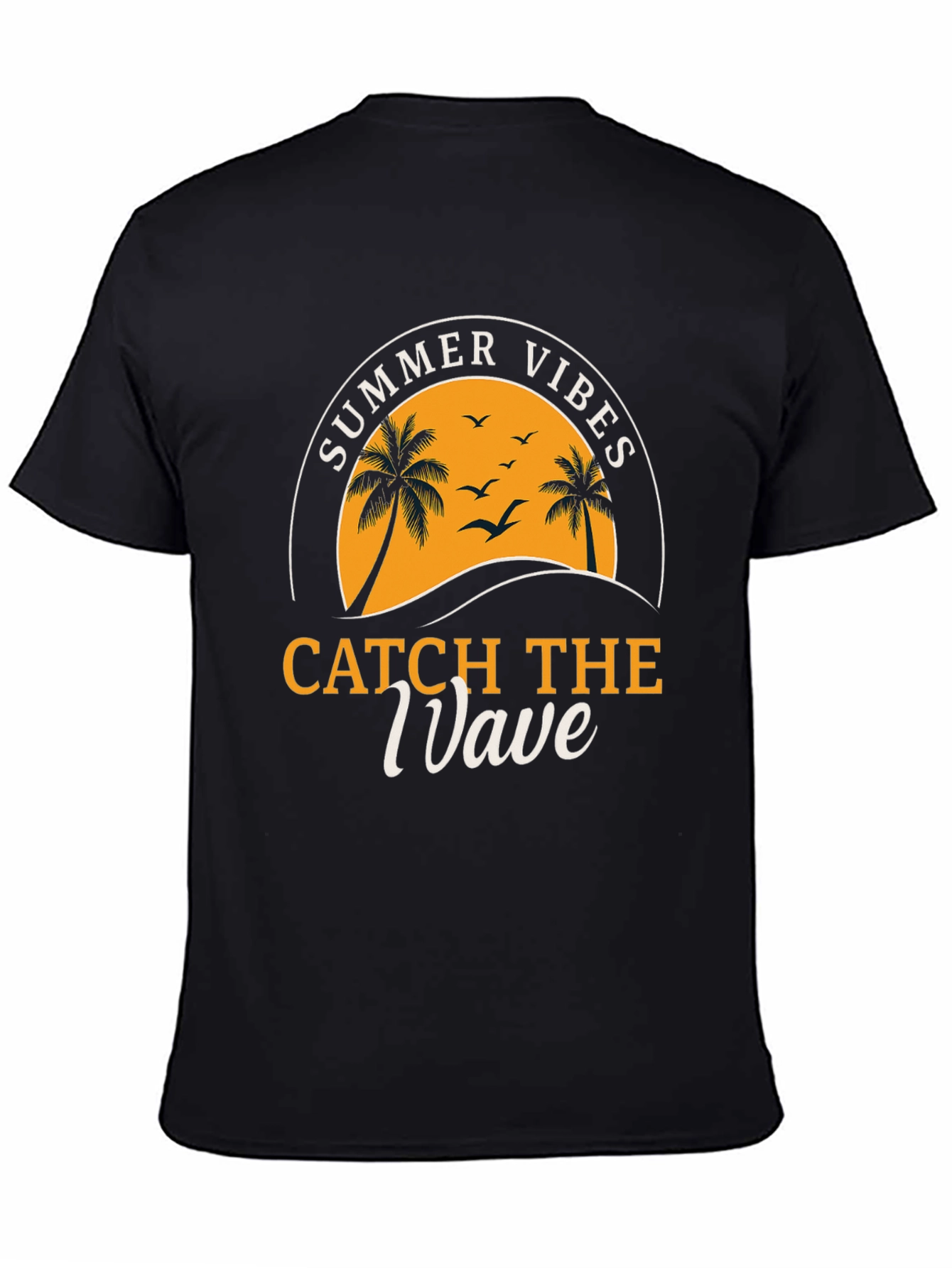 Camiseta Negra Summer Vibes para Hombre