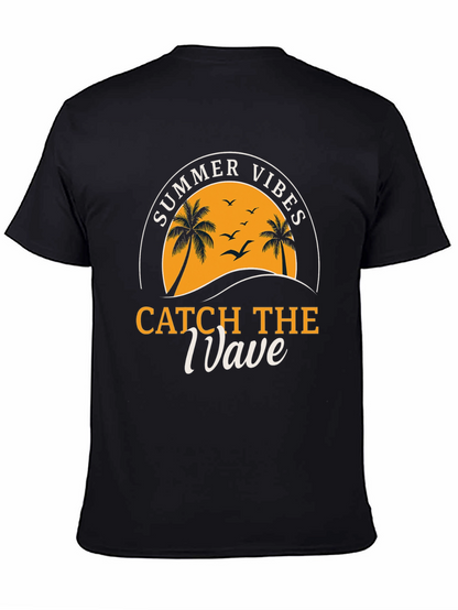 Camiseta Negra Summer Vibes para Hombre