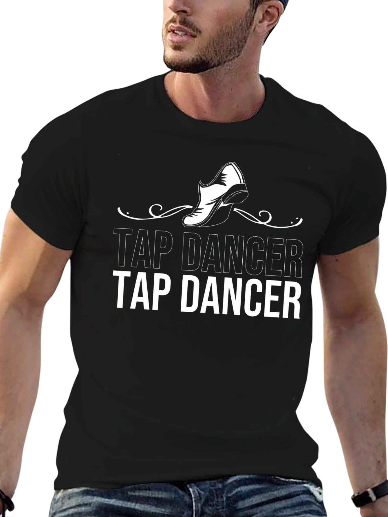 Camiseta Negra Tap Dancer Diseño Único