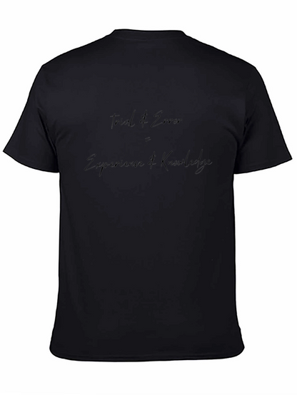 Camiseta Negra: Trial & Error = Experiencia