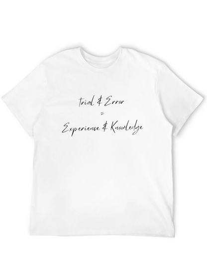 Camiseta Negra: Trial & Error = Experiencia
