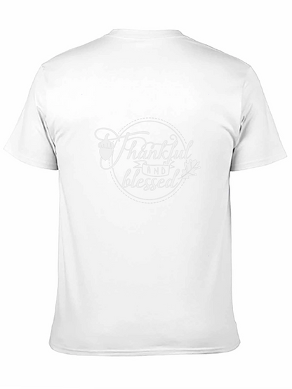 Camiseta Negra Agradecido y Bendecido