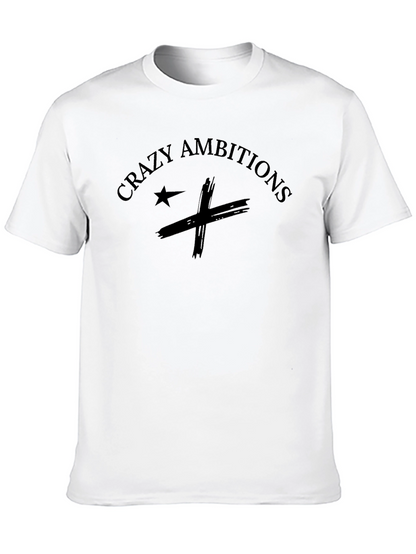 Camiseta Negra Crazy Ambitions Diseño Único