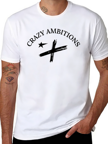 Camiseta Negra Crazy Ambitions Diseño Único